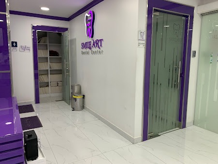 Clinic corridor with branding
