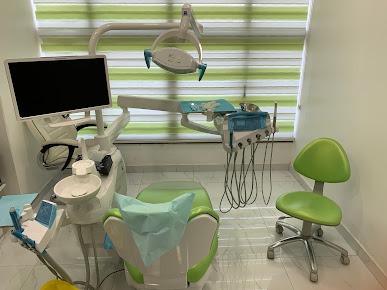 Treatment room with dental chair